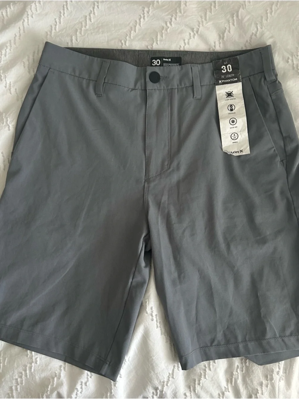 Hurley Men’s Phantom Walkshort 20” Size 30 Gray Hybrid Stretch Shorts NWT NEW